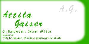 attila gaiser business card